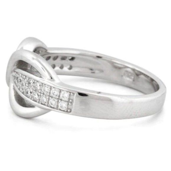 925 STERLING SILVER Infinity Pave Set Cubic Zirconia Ring - Picture 15 of 16